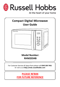 Manual Russell Hobbs RHM2034B Microwave