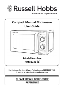Manual Russell Hobbs RHM1731B Microwave