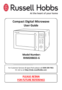 Manual Russell Hobbs RHM2086SS-G Microwave