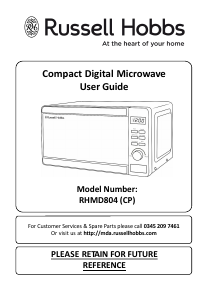 Manual Russell Hobbs RHMD804CP Microwave