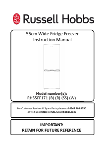 Manual Russell Hobbs RH55FF171SS Fridge-Freezer