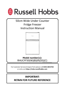 Manual Russell Hobbs RHUCFF50R Fridge-Freezer