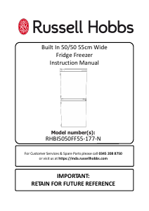 Manual Russell Hobbs RHBI5050FF55-177-N Fridge-Freezer