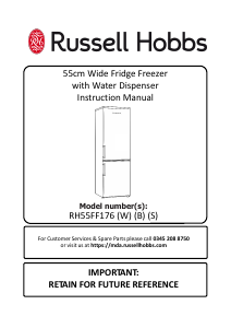 Handleiding Russell Hobbs RH55FF176W Koel-vries combinatie