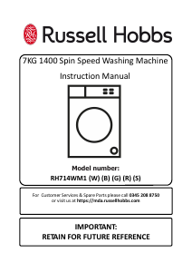 Handleiding Russell Hobbs RH714WM1W Wasmachine