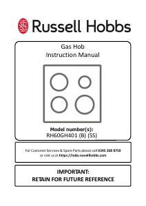 Handleiding Russell Hobbs RH60GH401B Kookplaat