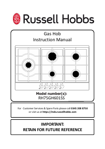 Manual Russell Hobbs RH75GH601SS Hob