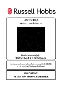 Handleiding Russell Hobbs RH60EH502B Kookplaat