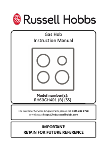 Manual Russell Hobbs RH60GH401SS Hob