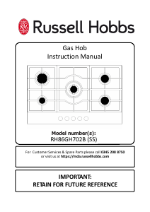 Manual Russell Hobbs RH86GH702B Hob