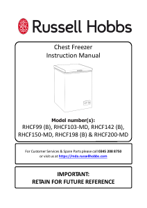 Manual Russell Hobbs RHCF150-MD Freezer