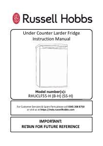 Manual Russell Hobbs RHUCLF55-H Refrigerator