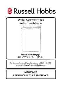 Manual Russell Hobbs RHUCF55SS-H Refrigerator