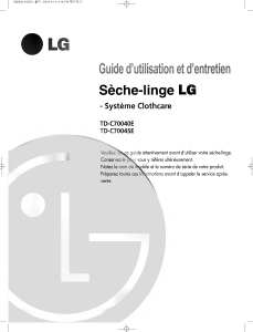 Mode d’emploi LG TD-C70043E Sèche-linge