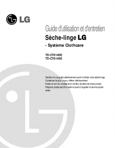 Mode d’emploi LG TD-C70145E Sèche-linge