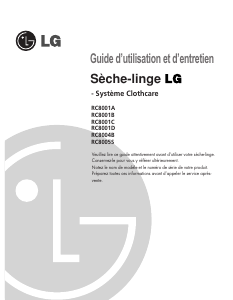Mode d’emploi LG RC8005S Sèche-linge