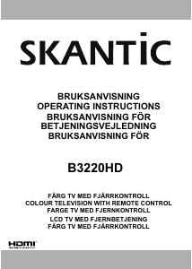 Bruksanvisning Skantic B3220HD LED TV