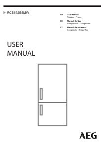 Manual AEG RCB632E5MW Frigorífico combinado