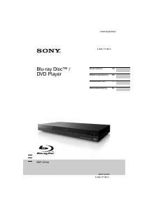 Mode d’emploi Sony BDP-S7200 Lecteur de blu-ray