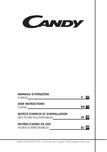Manual Candy FCSK604X/E Oven