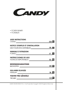 Manual de uso Candy FCXM625NX/E Horno