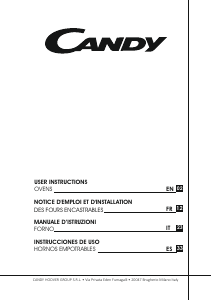 Manual de uso Candy FCS201 N/E Horno