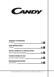 Manual Candy FCTK626XL/1 Oven