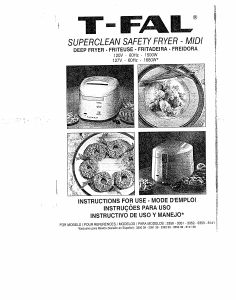 Manual Tefal 3351 Superclean Safety Deep Fryer