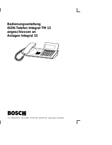 Bedienungsanleitung Bosch TM 13 Telefon