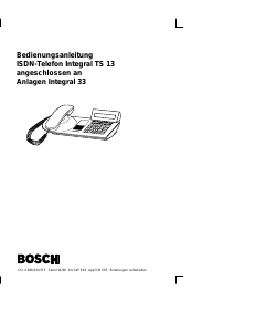 Bedienungsanleitung Bosch TS 13 Telefon