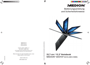 Bedienungsanleitung Medion Akoya E3216 (MD 61800) Notebook