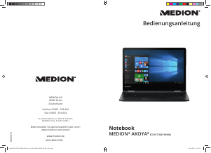 Bedienungsanleitung Medion Akoya E2216T (MD 99940) Notebook