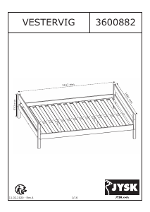 Bedienungsanleitung JYSK Vestervig (160x200) Bettgestell