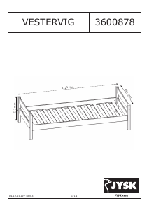 Käyttöohje JYSK Vestervig (90x200) Sängynrunko