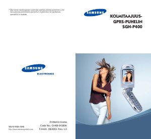 Käyttöohje Samsung SGH-P400 Matkapuhelin