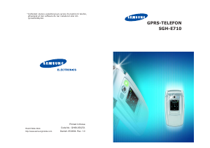 Brugsanvisning Samsung SGH-E710 Mobiltelefon