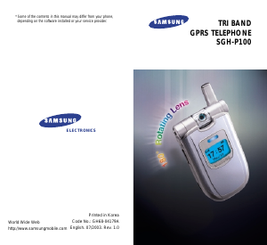 Handleiding Samsung SGH-P100 Mobiele telefoon