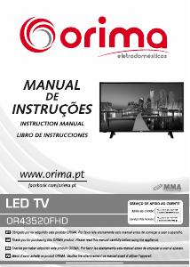 Manual Orima OR43520FHD LED Television