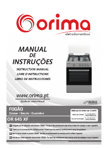 Mode d’emploi Orima OR 645 XF Cuisinière