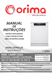 Manual Orima OR 12-765 X Dishwasher