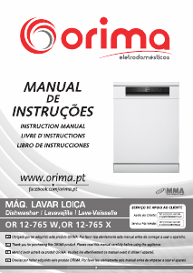 Manual Orima OR 12-765 W Dishwasher