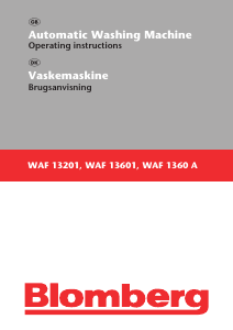 Brugsanvisning Blomberg WAF 13601 Vaskemaskine