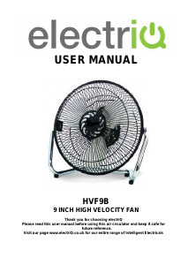 Handleiding ElectriQ HVF9B Ventilator