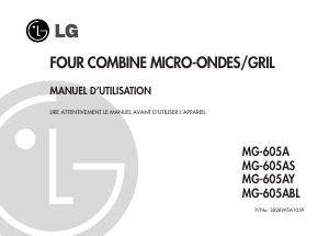 Mode d’emploi LG MG-605A Micro-onde
