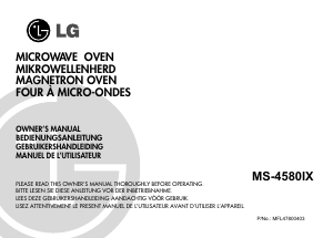 Mode d’emploi LG MS-4580IX Micro-onde