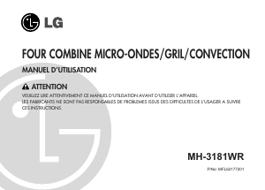 Mode d’emploi LG MH-3181WR Micro-onde