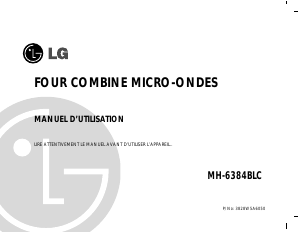 Mode d’emploi LG MH-6384BLC Micro-onde