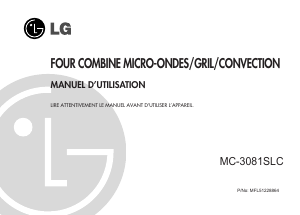 Mode d’emploi LG MC-3081SLC Micro-onde