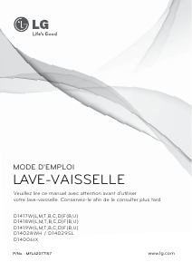 Mode d’emploi LG D14006IX Lave-vaisselle