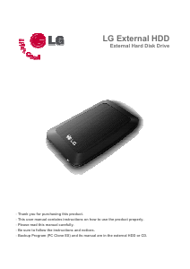 Manual LG HXD2U50PL Hard Disk Drive